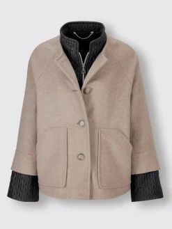 CREATION L PREMIUM Vestes<Veste en laine empiècement gilet