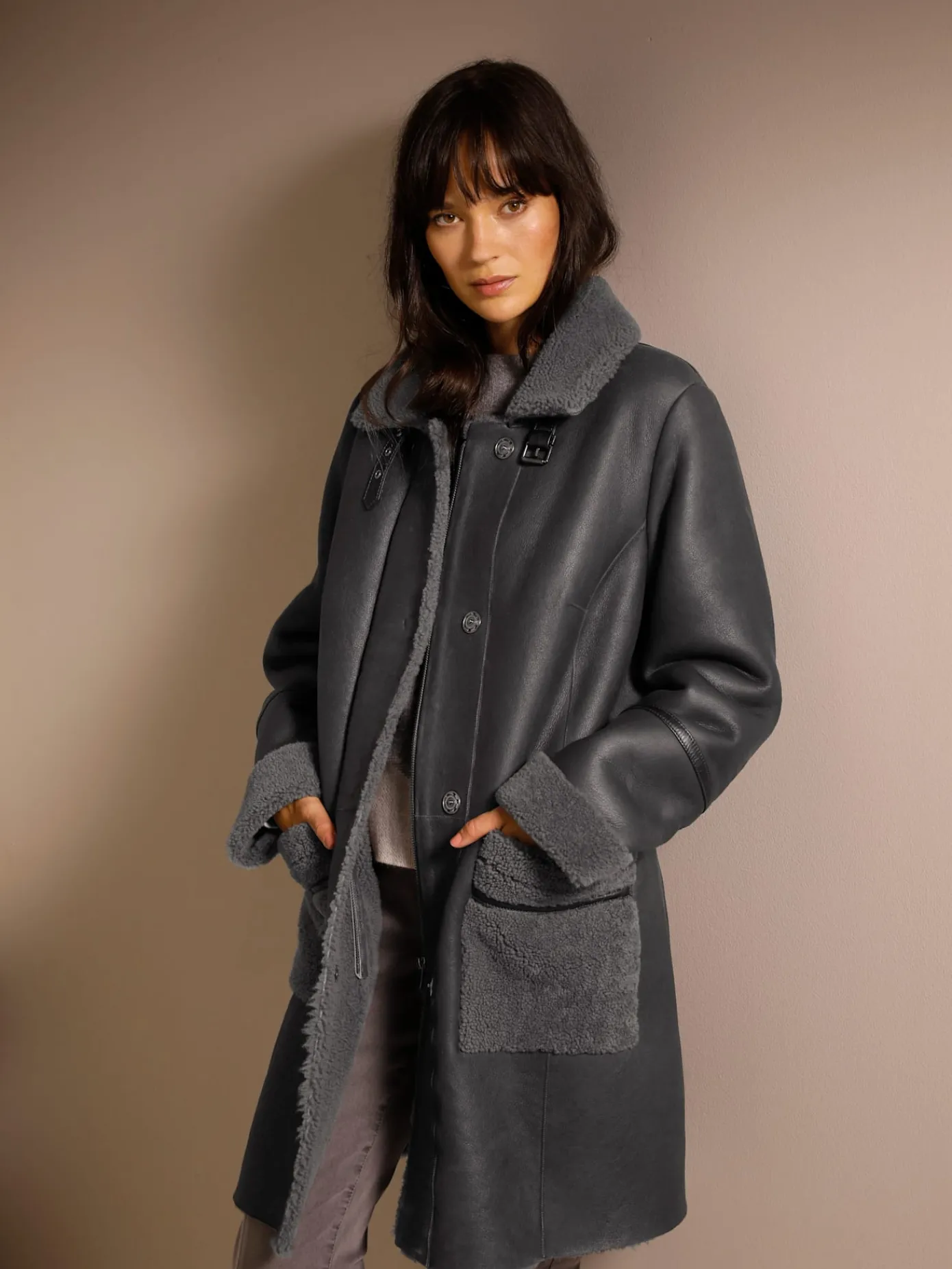 Mainpol Vestes<Veste en peau d'agneau 100% cuir agneau nappa