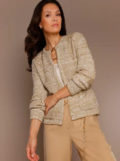 CREATION L PREMIUM Gilets Et Cardigans<Veste en tricot 30% soie