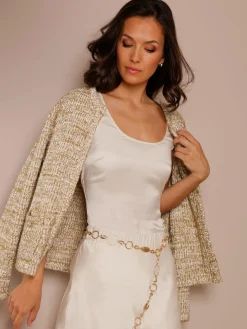 CREATION L PREMIUM Gilets Et Cardigans<Veste en tricot 30% soie