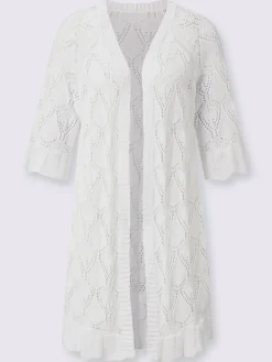 Gilets Et Cardigans<Veste en tricot ajouré motif ajouré léger