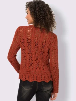 Linea Tesini Gilets Et Cardigans<Veste en tricot ajouré motif ajouré intégral