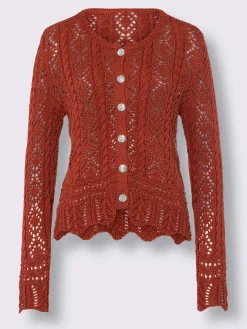 Linea Tesini Gilets Et Cardigans<Veste en tricot ajouré motif ajouré intégral