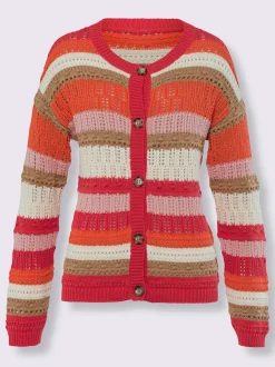 Linea Tesini Gilets Et Cardigans<Veste en tricot ajouré pur coton