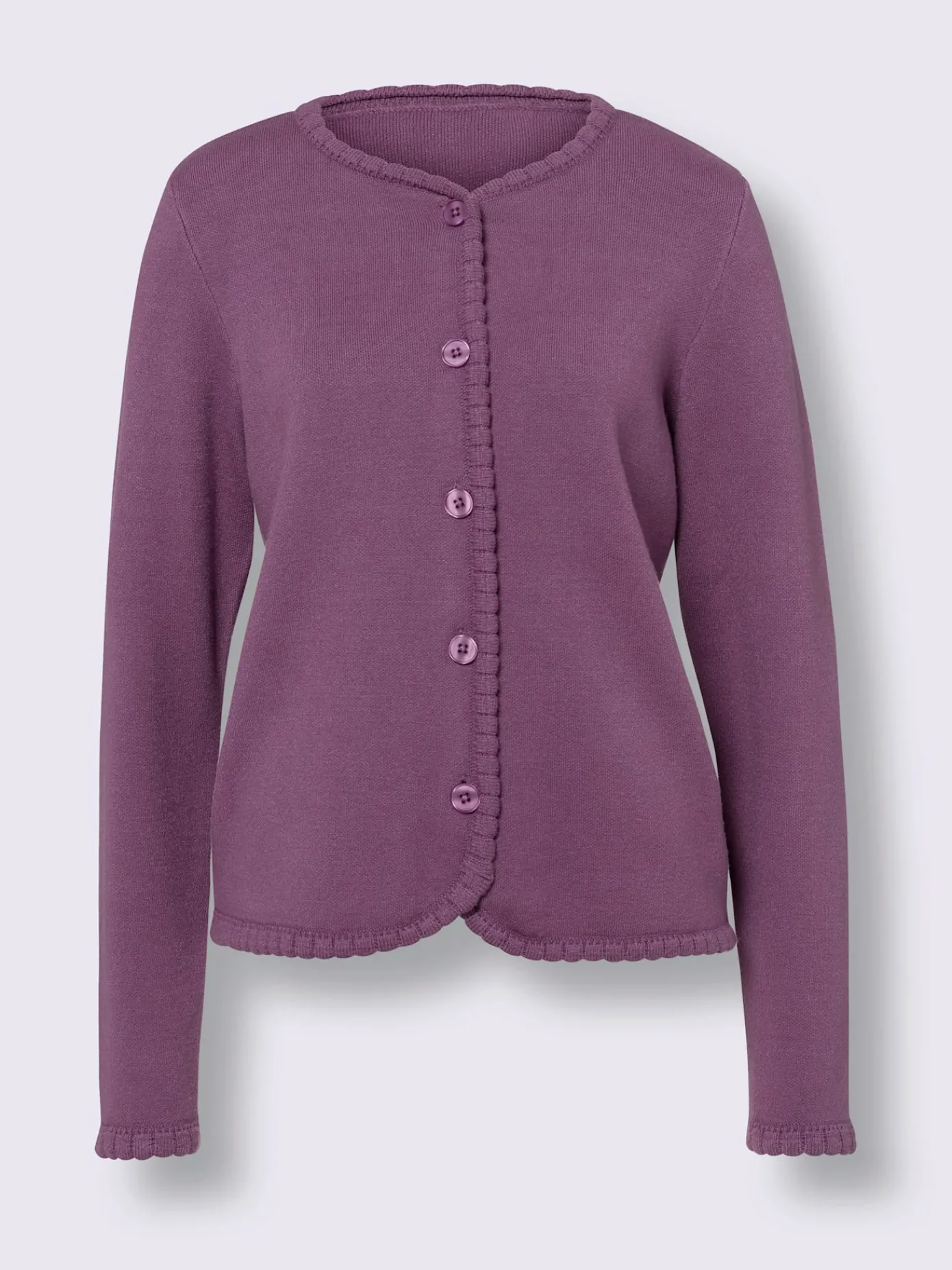 Linea Tesini Gilets Et Cardigans<Veste en tricot bords ondulés élégants