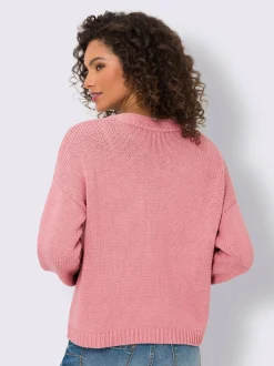 Linea Tesini Gilets Et Cardigans<Veste en tricot boutons imitation bois