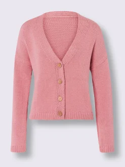 Linea Tesini Gilets Et Cardigans<Veste en tricot boutons imitation bois