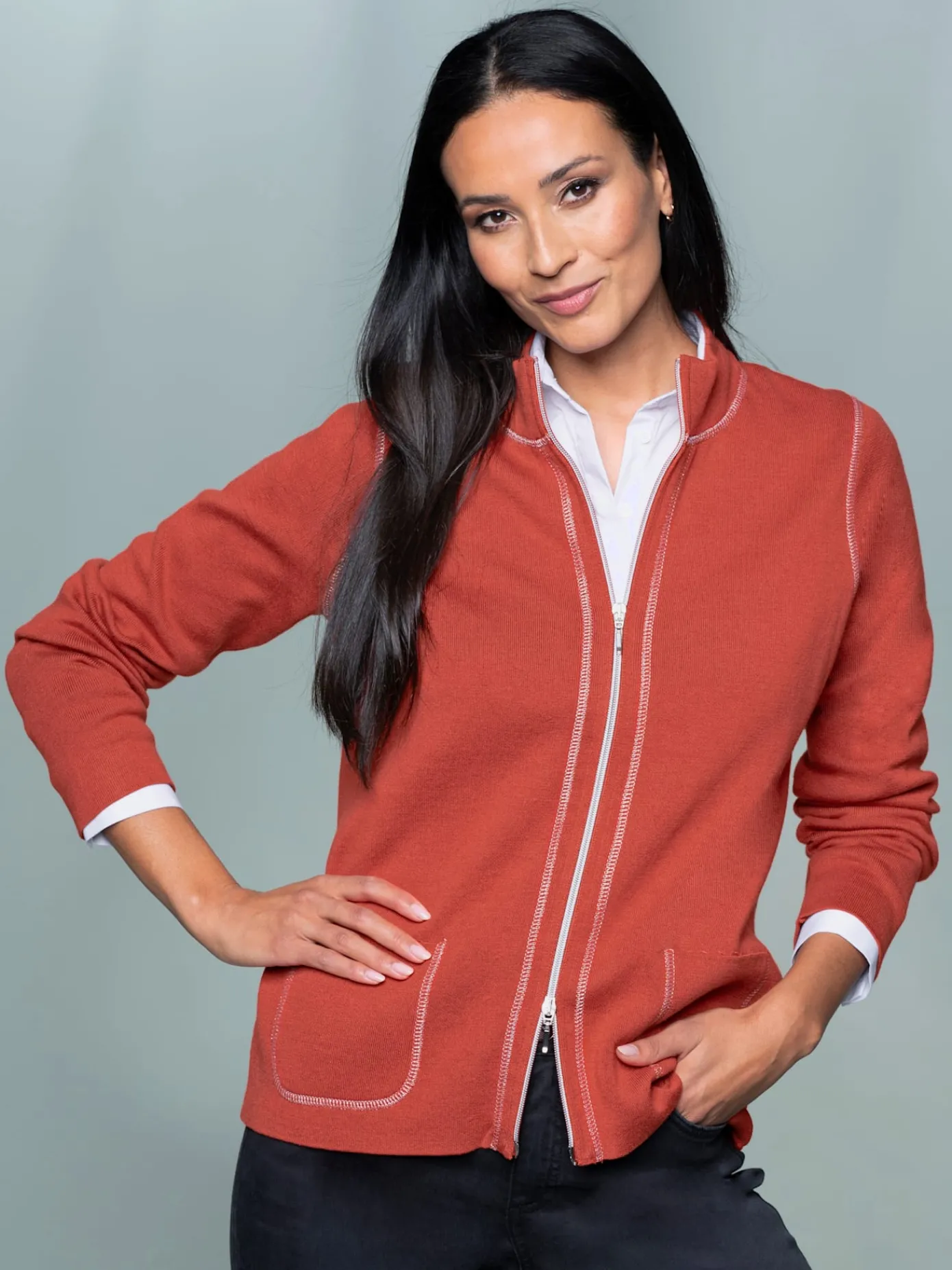 Rick Cardona Gilets Et Cardigans<Veste en tricot couture overlock