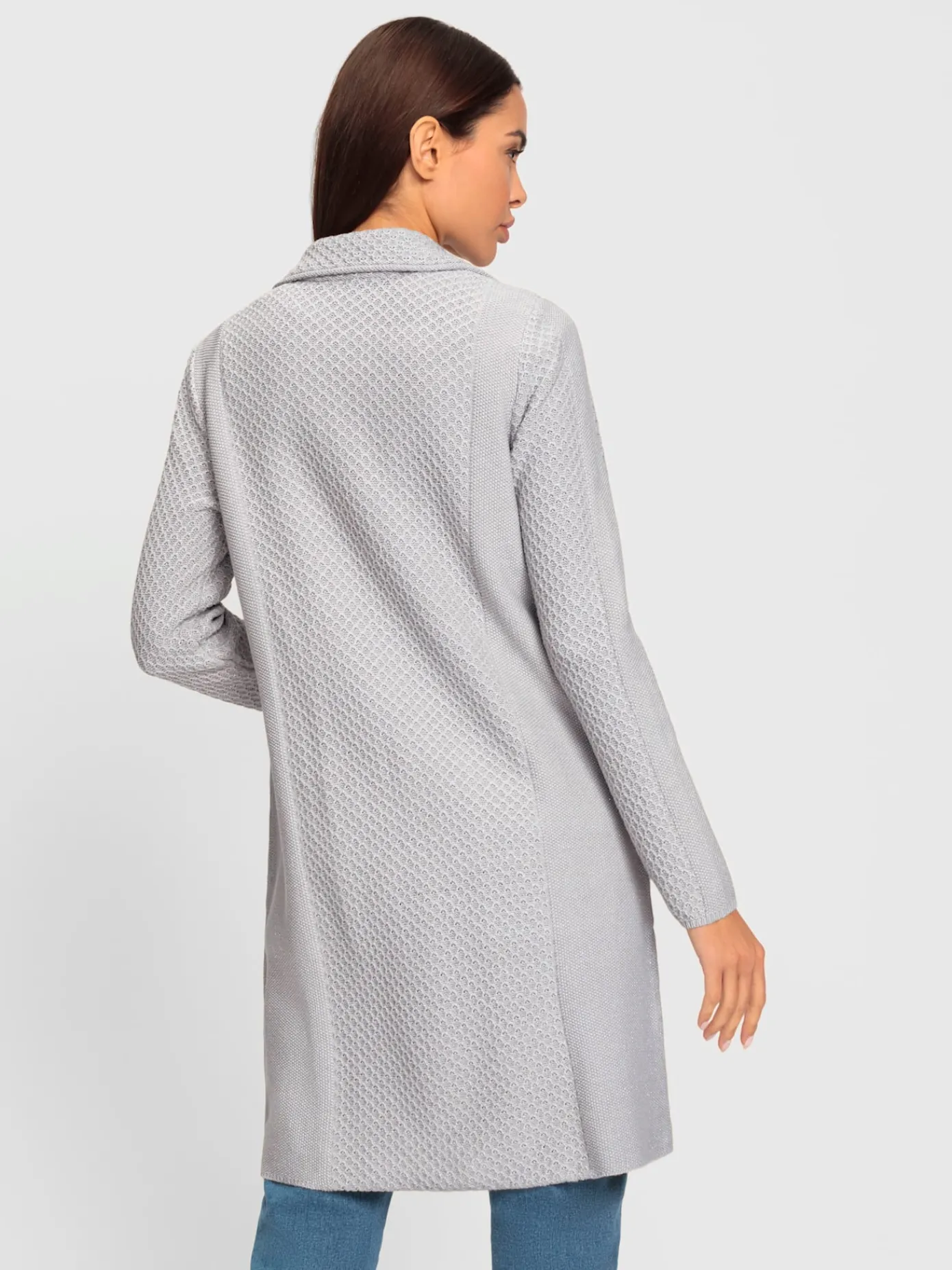 Rick Cardona Gilets Et Cardigans<Veste en tricot fil argenté brillant couleur argenté