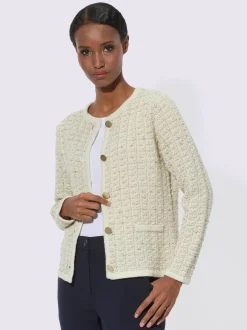 Creation L Gilets Et Cardigans<Veste en tricot fil brillant couleur or
