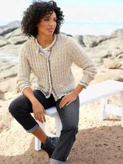 Linea Tesini Gilets Et Cardigans<Veste en tricot fil fantaisie brillant