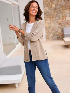 Gilets Et Cardigans<Veste en tricot fil fantaisie facile d'entretien