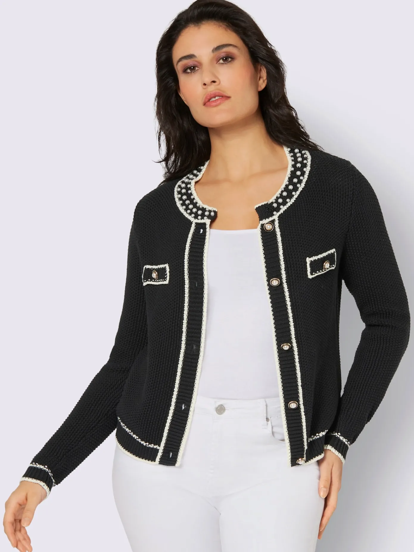 Creation L Gilets Et Cardigans<Veste en tricot fin 50% coton