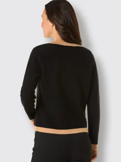 CREATION L PREMIUM Gilets Et Cardigans<Veste en tricot fin 100% laine vierge (mérinos)