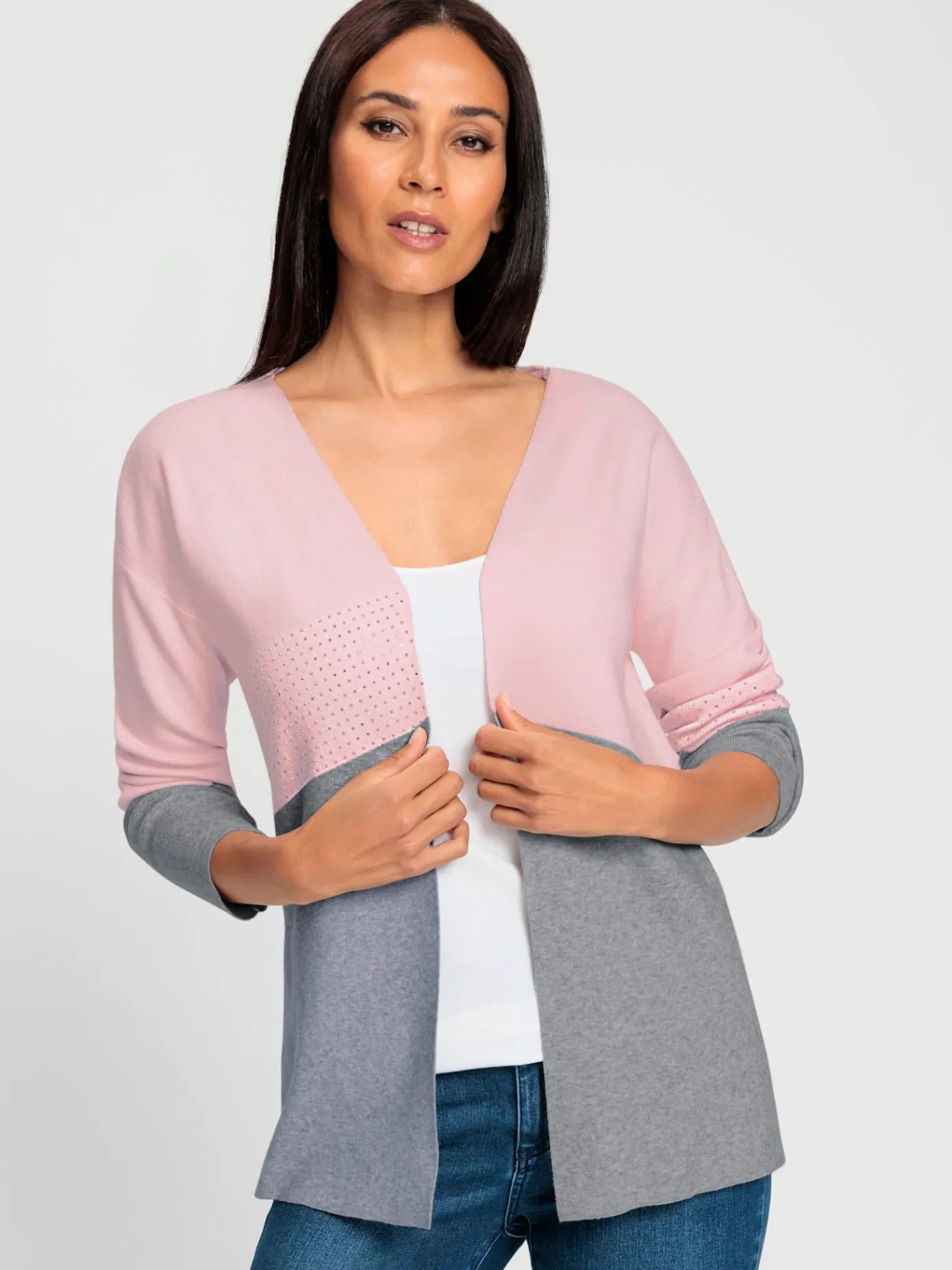 Rick Cardona Gilets Et Cardigans<Veste en tricot fin petites pierres brillantes fantaisie