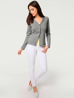 Linea Tesini Gilets Et Cardigans<Veste en tricot fin superbe basique avec poches plaquées