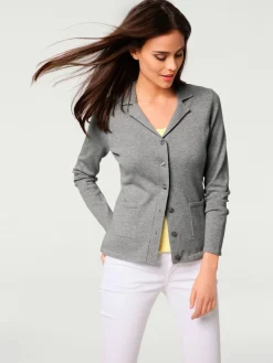 Linea Tesini Gilets Et Cardigans<Veste en tricot fin superbe basique avec poches plaquées