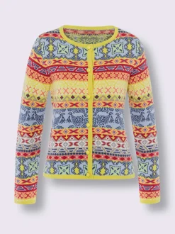 Linea Tesini Gilets Et Cardigans<Veste en tricot jacquard motif jacquard original