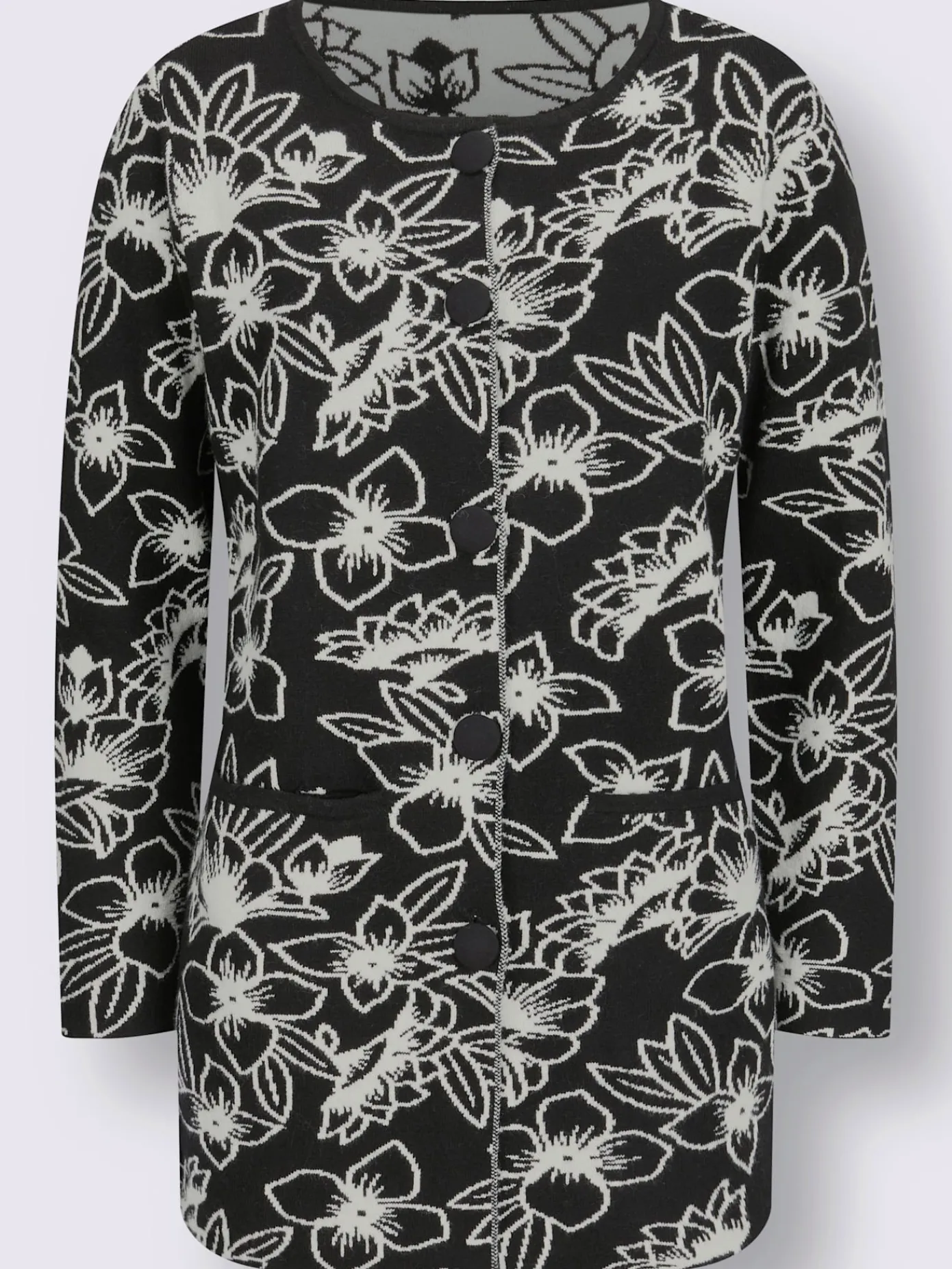 Creation L Gilets Et Cardigans<Veste en tricot jacquard 50% laine vierge