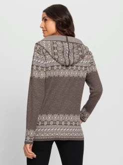 Gilets Et Cardigans<Veste en tricot jacquard 50% coton