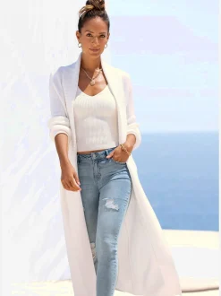 LASCANA Gilets Et Cardigans<Veste en tricot long manteau en tricot en mélange de viscose