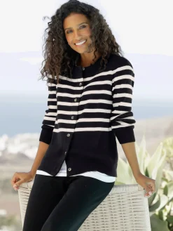 Best Connection Gilets Et Cardigans<Veste en tricot motif à rayures exclusif