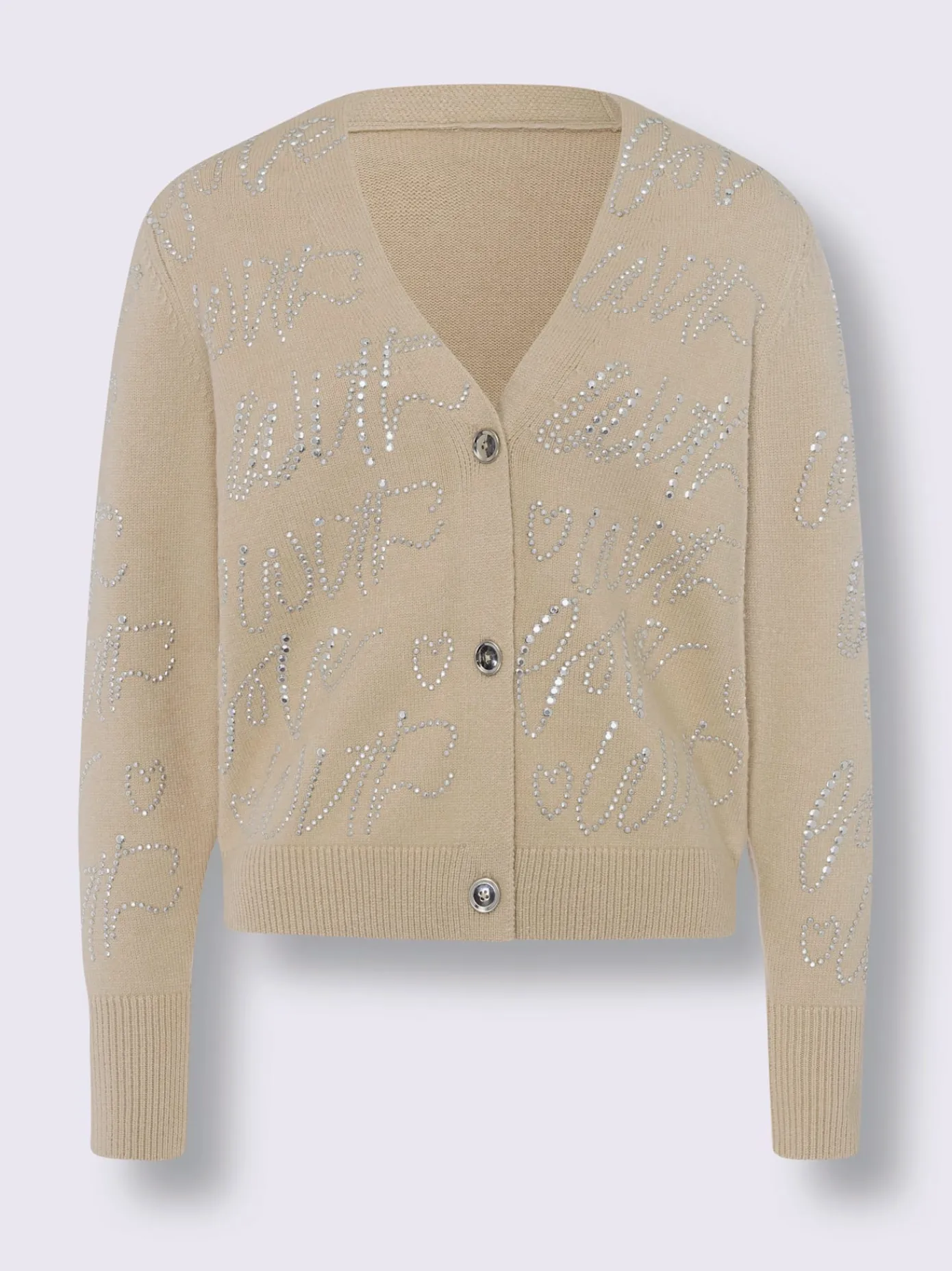 Mandarin Gilets Et Cardigans<Veste en tricot petites pierres fantaisie tendance