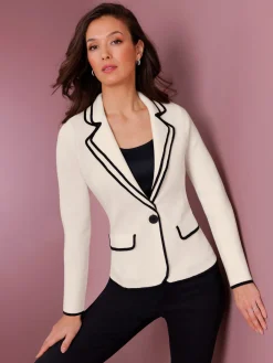 CREATION L PREMIUM Gilets Et Cardigans<Veste en tricot pure laine mérinos