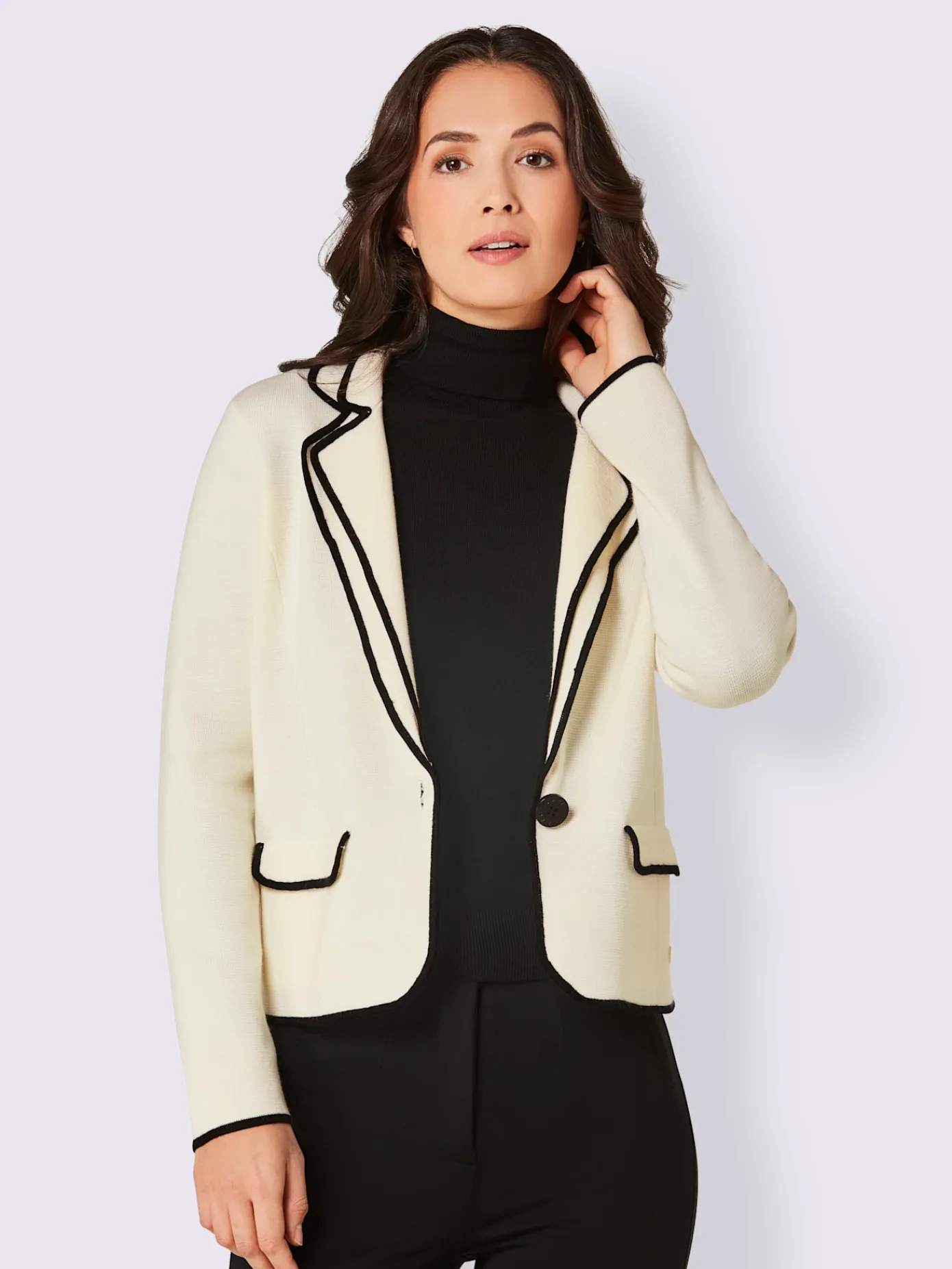 CREATION L PREMIUM Gilets Et Cardigans<Veste en tricot pure laine mérinos