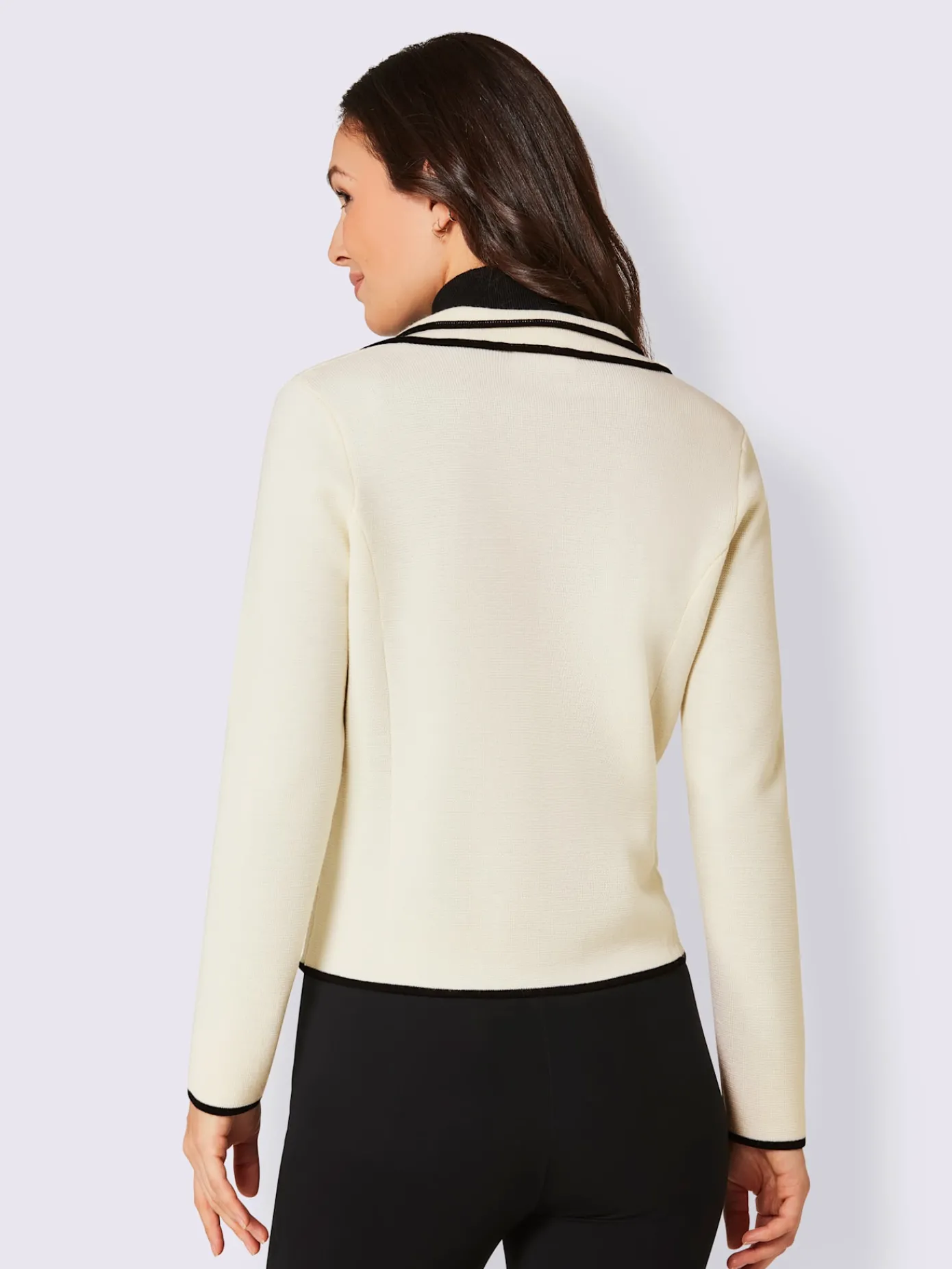 CREATION L PREMIUM Gilets Et Cardigans<Veste en tricot pure laine mérinos