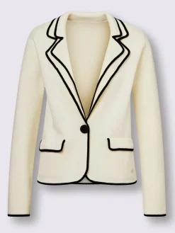 CREATION L PREMIUM Gilets Et Cardigans<Veste en tricot pure laine mérinos