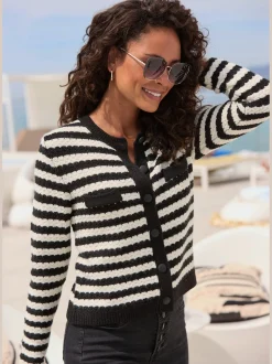 LASCANA Gilets Et Cardigans<Veste en tricot rayures tendance