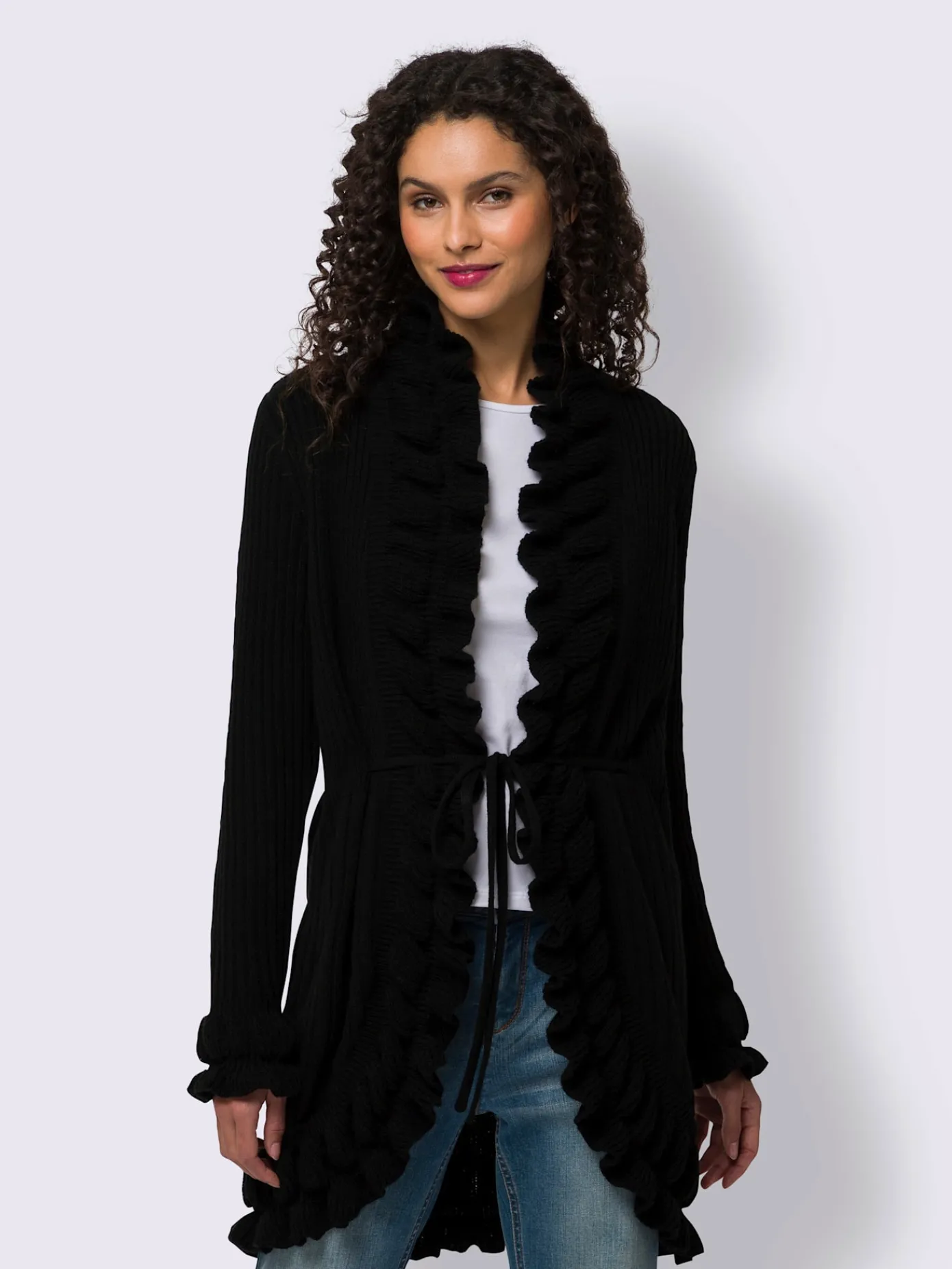 Linea Tesini Gilets Et Cardigans<Veste en tricot superbe mélange de motifs tricotés