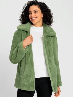 Vestes<Veste imitation fourrure polyester recyclé