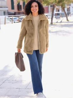 Vestes<Veste imitation fourrure polyester recyclé