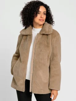 Vestes<Veste imitation fourrure polyester recyclé