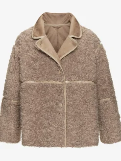 LASCANA Vestes<Veste imitation fourrure fermeture par 3 boutons recouverts de tissu