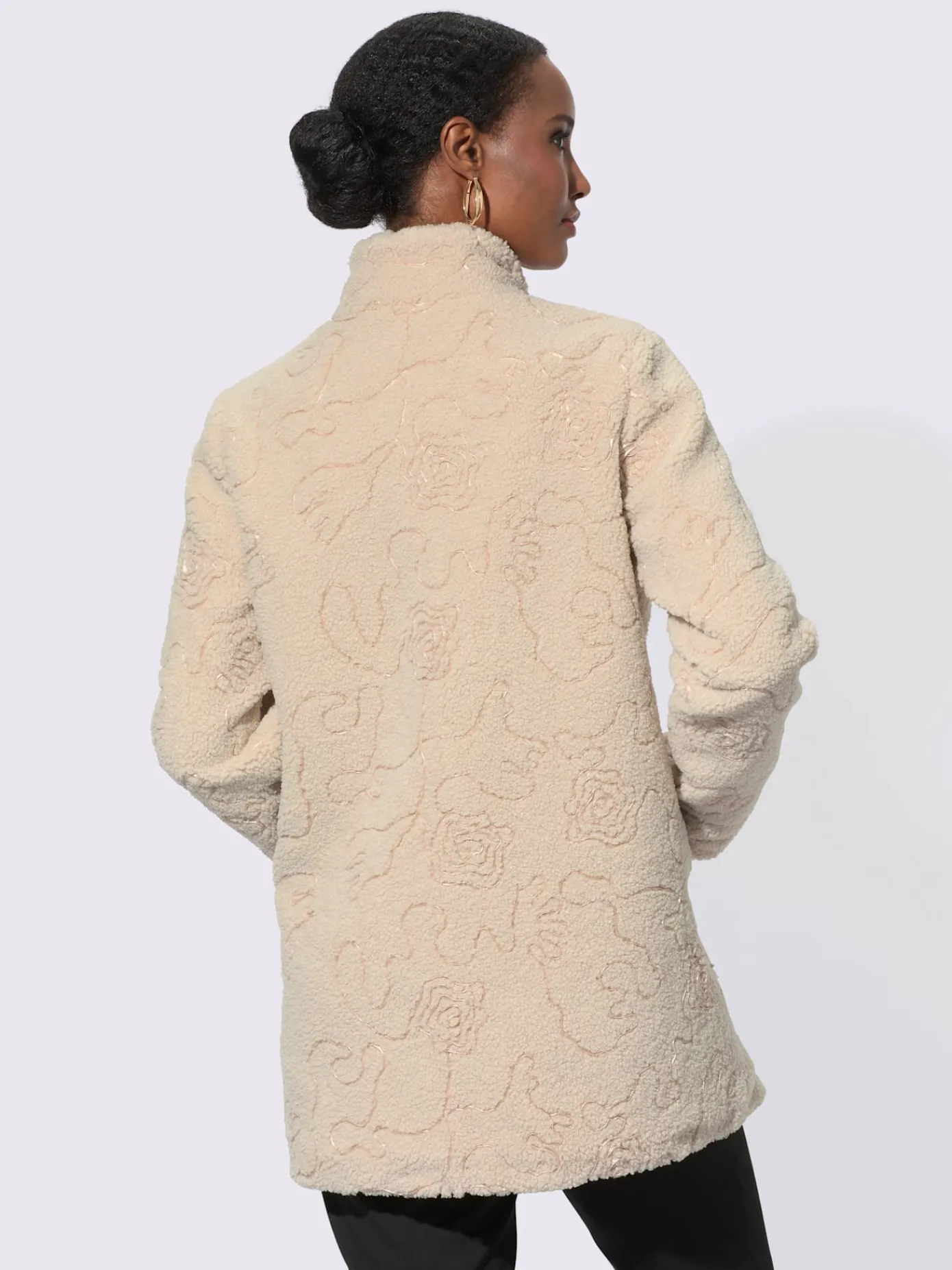 Creation L Vestes<Veste imitation fourrure coupe en a affinante