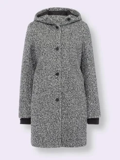 Mandarin Vestes<Veste longue aspect laine