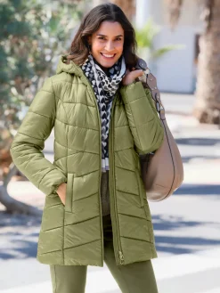 Vestes<Veste longue en polyester recyclé