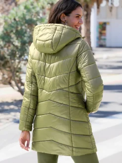 Vestes<Veste longue en polyester recyclé