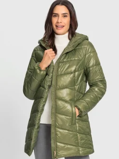 Vestes<Veste longue en polyester recyclé