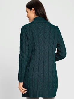 Gilets Et Cardigans<Veste longue en tricot 50% coton