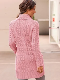 Gilets Et Cardigans<Veste longue en tricot 50% coton