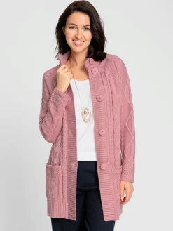 Gilets Et Cardigans<Veste longue en tricot 50% coton