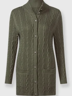 Gilets Et Cardigans<Veste longue en tricot 50% coton