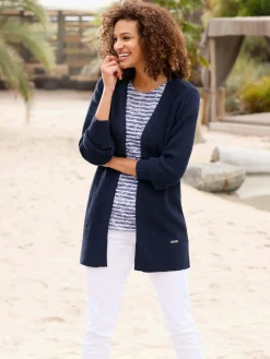 Collection L Gilets Et Cardigans<Veste longue en tricot 50% coton