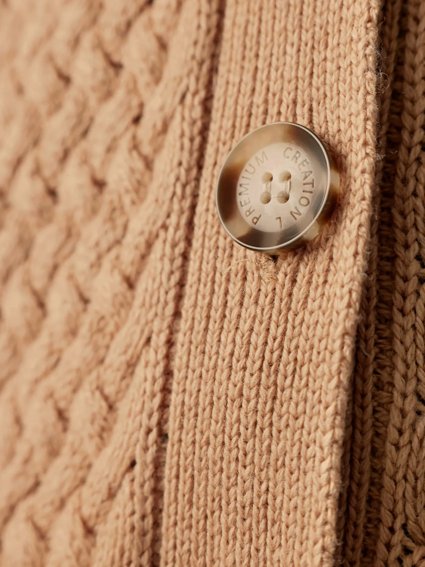 CREATION L PREMIUM Gilets Et Cardigans<Veste longue en tricot 30% laine vierge (mérinos)