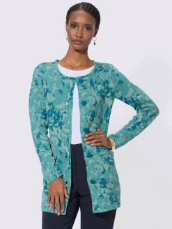 Creation L Gilets Et Cardigans<Veste longue en tricot 30% laine vierge