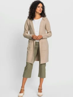 Gilets Et Cardigans<Veste longue en tricot 50% viscose (ecovero)